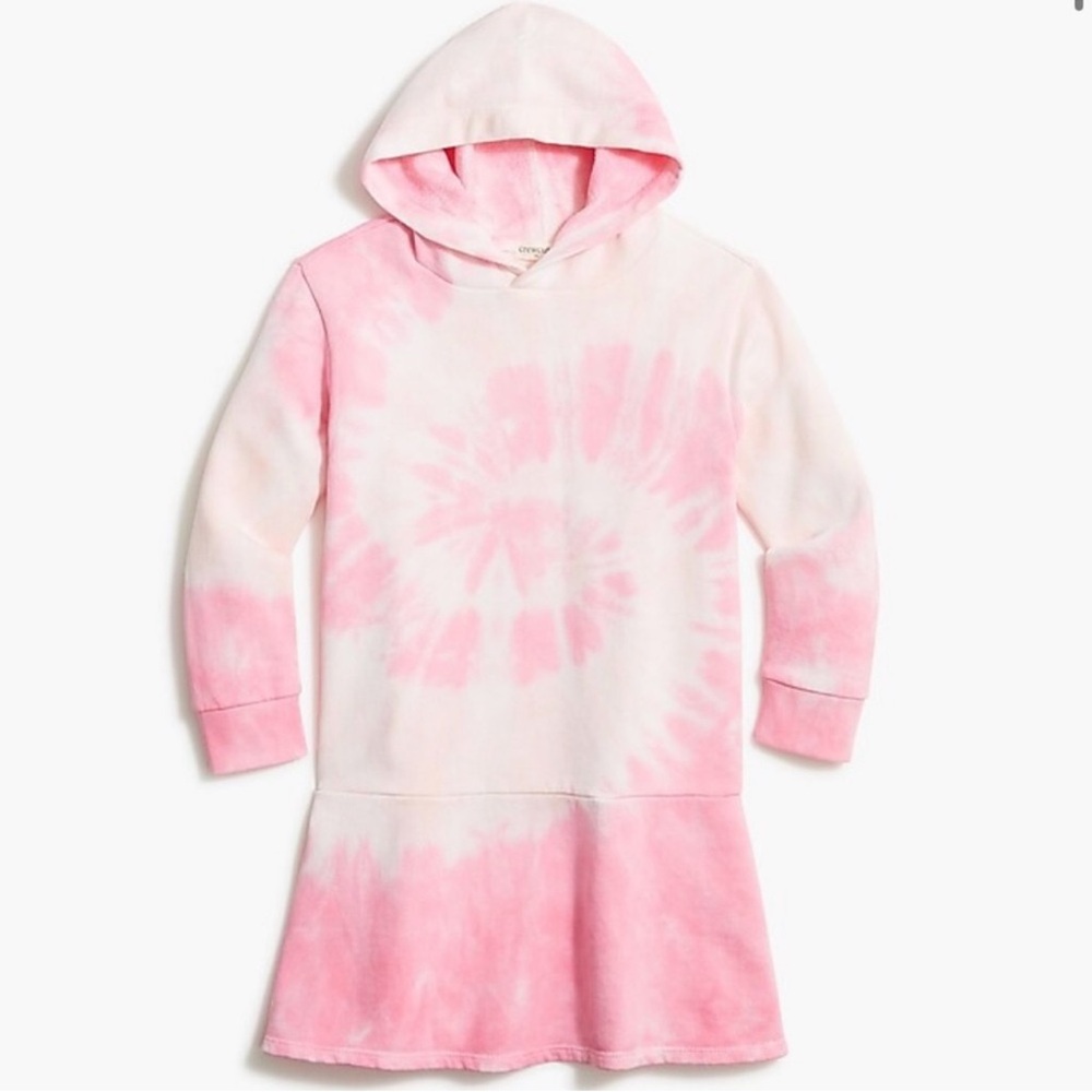 Crewcuts Girls Tie dye Hooded sweater dress